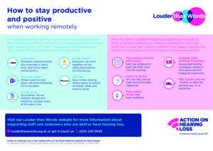 How to stay productive and positive when working remotely poster 