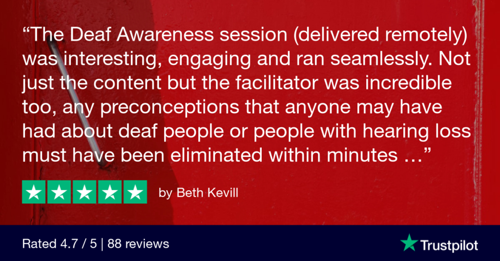 Remote deaf awareness training